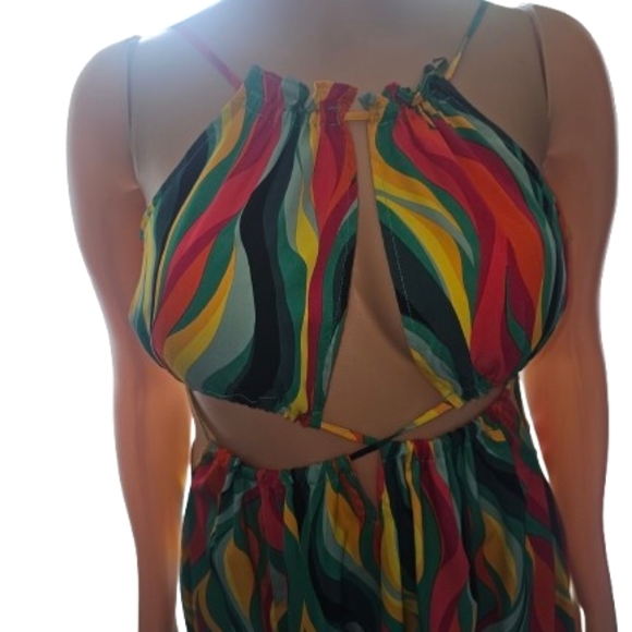 Fashion Nova New Girl In Town Maxi Dress - Green/combo L - Picture 7 of 10